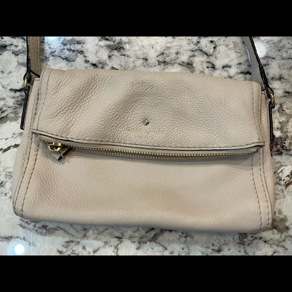 Kate Spade Cobble Hill Marsala Cream Foldover Bag - Picture 6 of 12